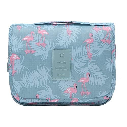 ZIBUYU Travel Cosmetic Pouch Hangable Cosmetic Organizer for Women Makeup Bag Printed Cosmetic Box Girls Cosmetic Pouch for Toiletries, Cosmetics, Skin Care Product, Makeup Brushes-Blue Flamingo ZIBUYU Travel Cosmetic Pouch Hangable Cosmetic Organizer for Women Makeup Bag Printed Cosmetic Box Girls Cosmetic Pouch for Toiletries, Cosmetics, Skin Care Product, Makeup Brushes-Blue Flamingo